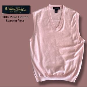 Brooks Brothers Pink Pima Cotton Sweater‎ Vest